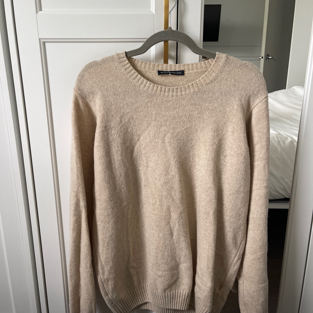 Brandy Melville Beige Crewneck Sweater